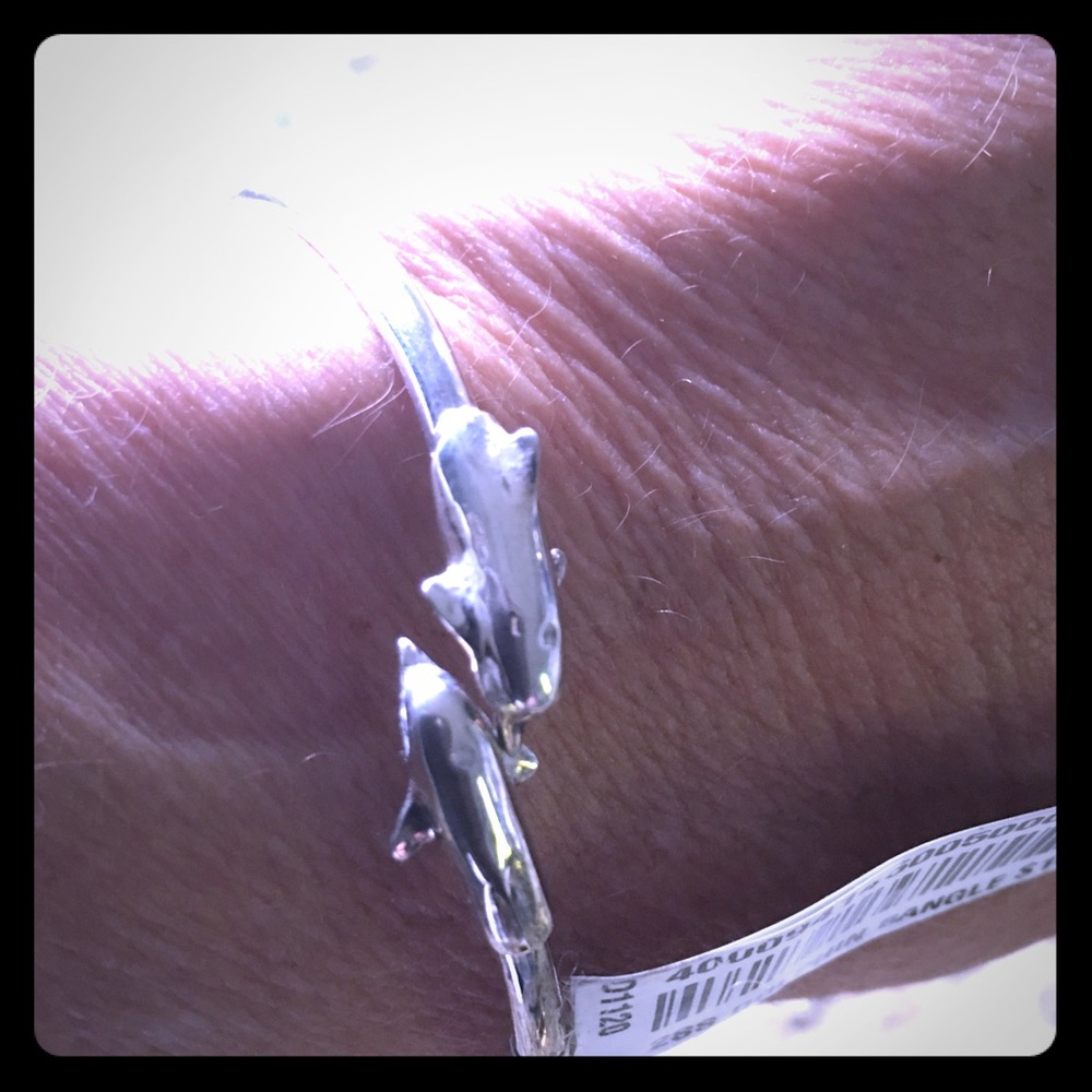 Adjustable dolphin ring and bracelet set